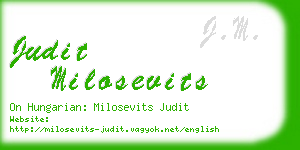 judit milosevits business card